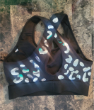Leopard Silver Shimmer - Shorts and Sports Bra Set