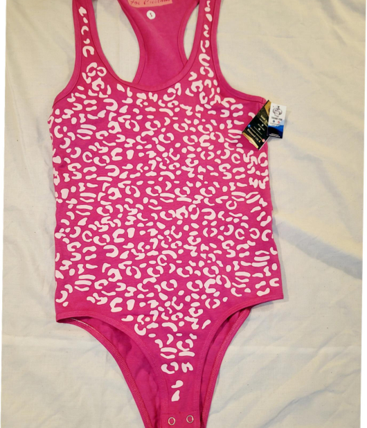 Baby Doll Pink Leopard Bodysuit 