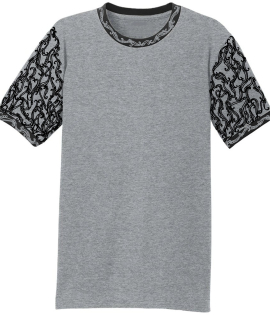Oodles Ringer T- black and grey
