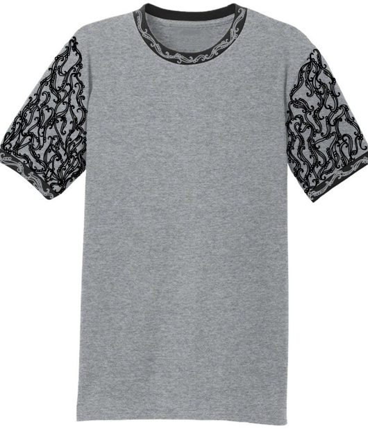 Oodles Ringer T- black and grey