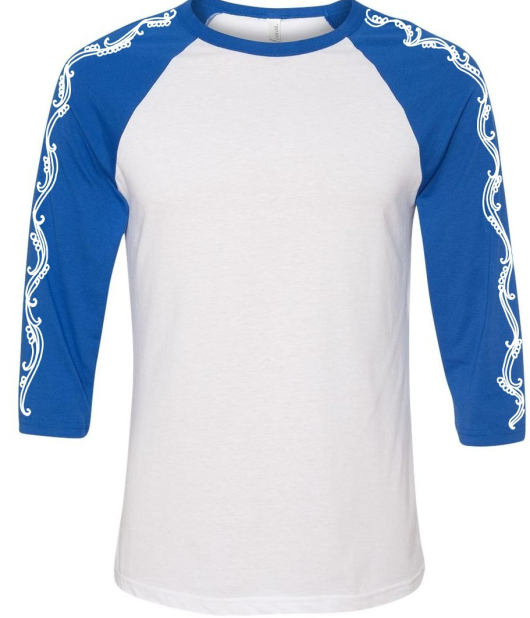 swirls blue and white 