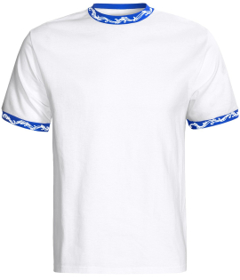 Oodles Ringer T - white and blue