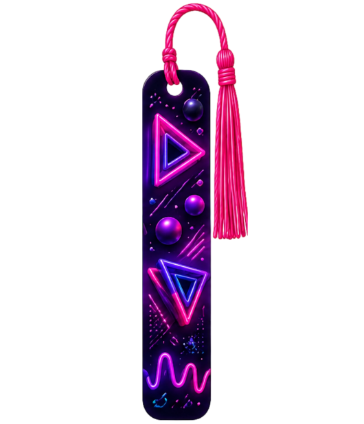 Neon Pink Graphic Bookmark