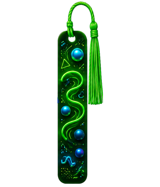 Neon Green Graphic Bookmark