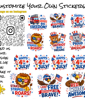 4th of July Stickers